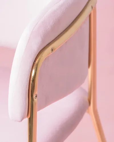 Chaise Cruiser tapissée de velours avec pieds dorés | Nest Dream