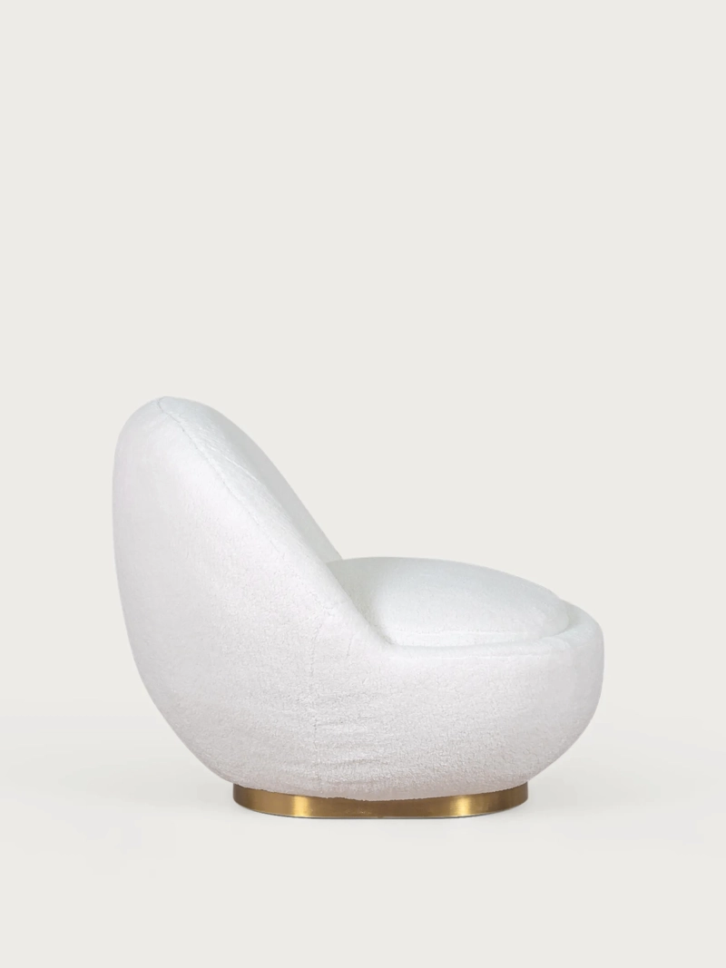 Design swivel armchair upholstered in cotton - Corsica NEST DREAM - 15