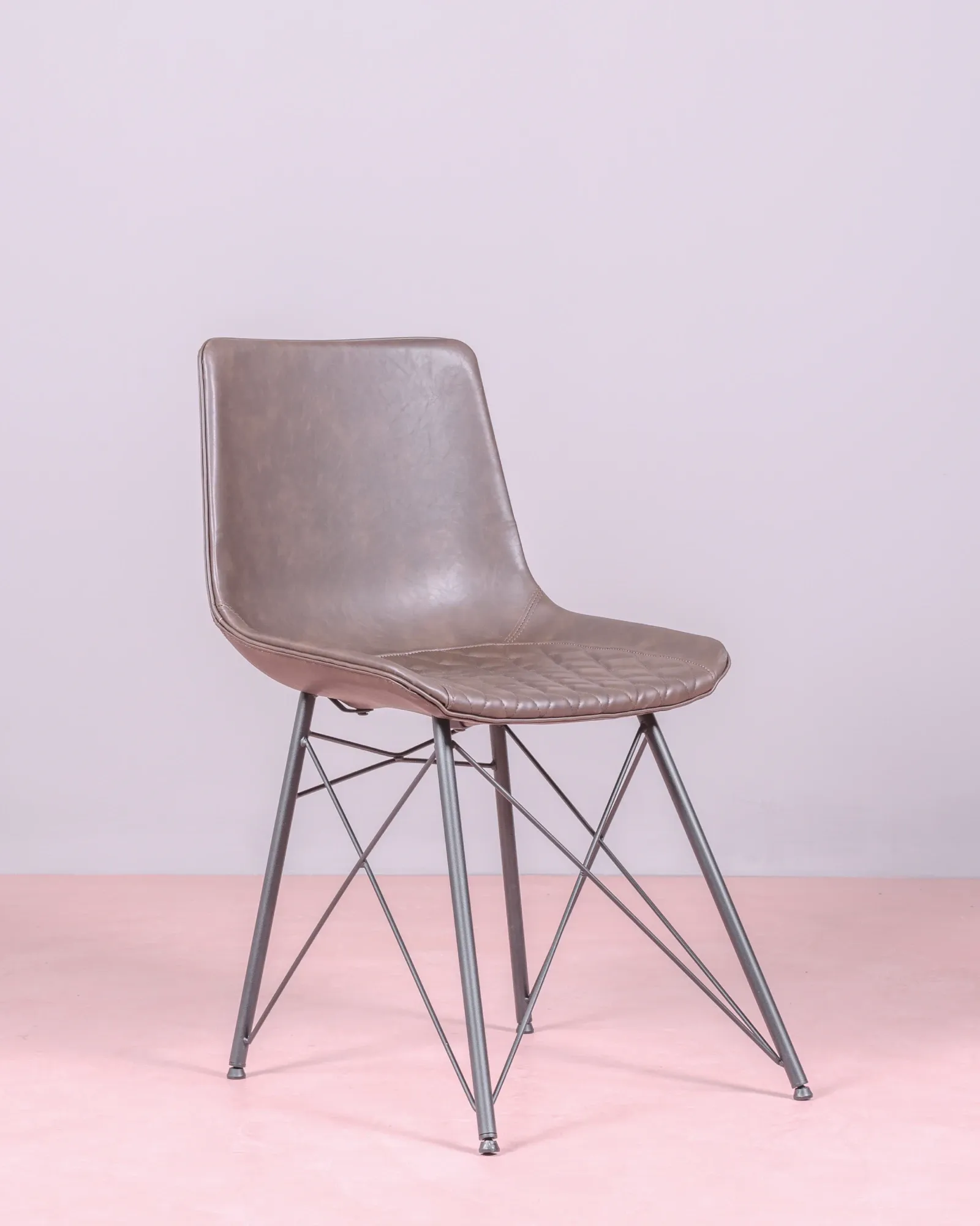 Jules industrial chair upholstered in leatherette | Nest Dream