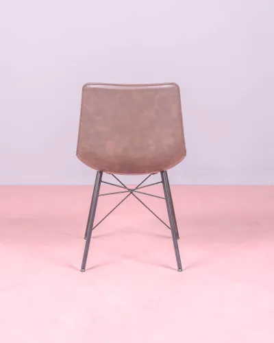 Jules industrial chair upholstered in leatherette | Nest Dream