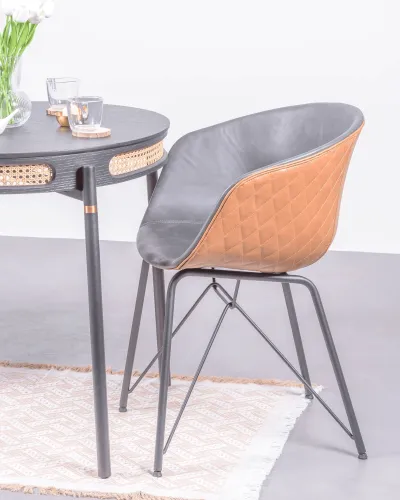 Chaise industrielle avec accoudoirs recouverte | 5 ans de garantie