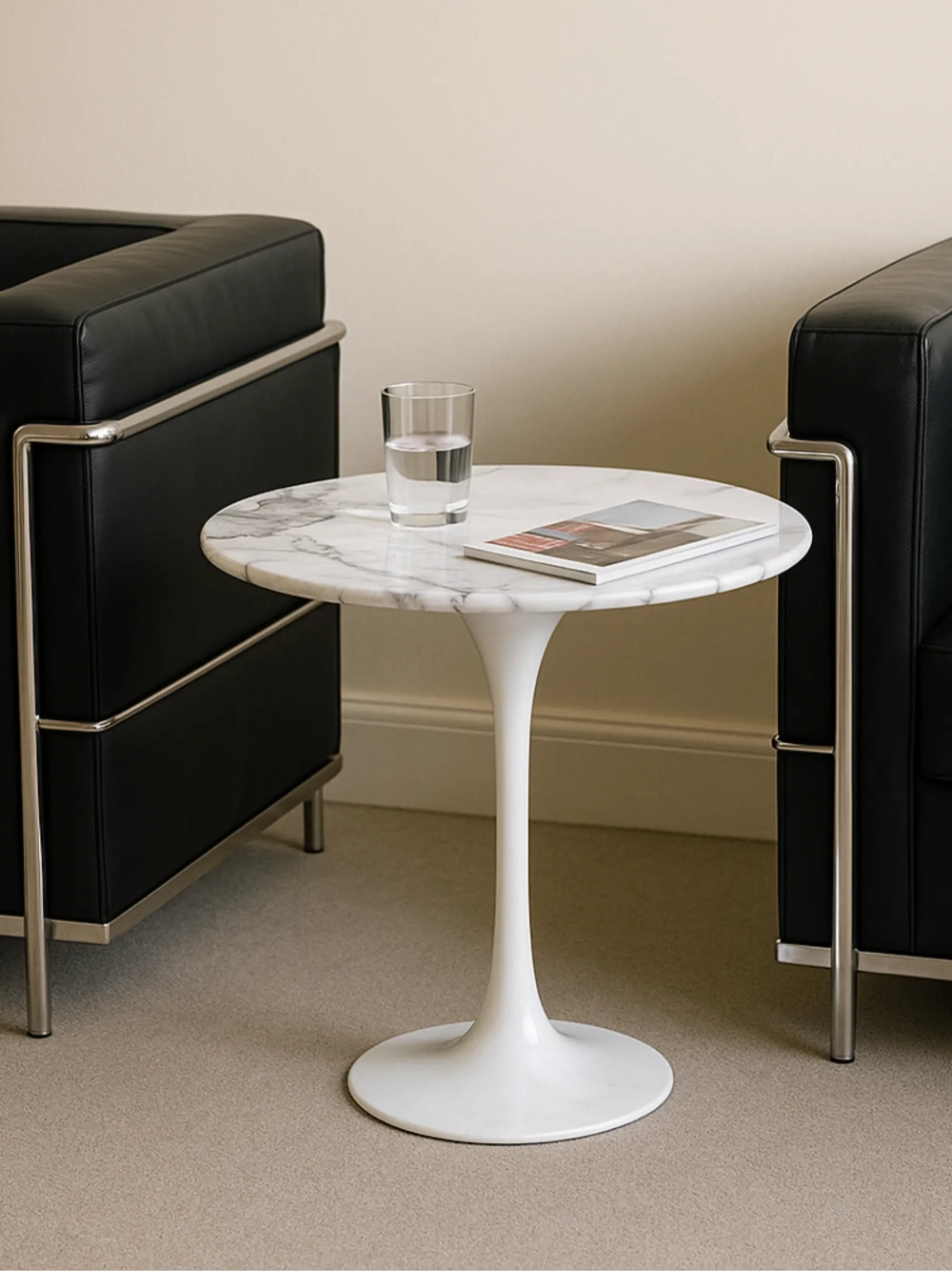 Carrara marble side table (50cm) - Stratus NEST DREAM - 1