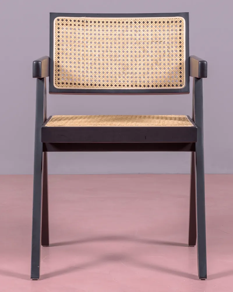 Vintage Compass Chair in Natural Rattan and Ash Wood | Nest Dream