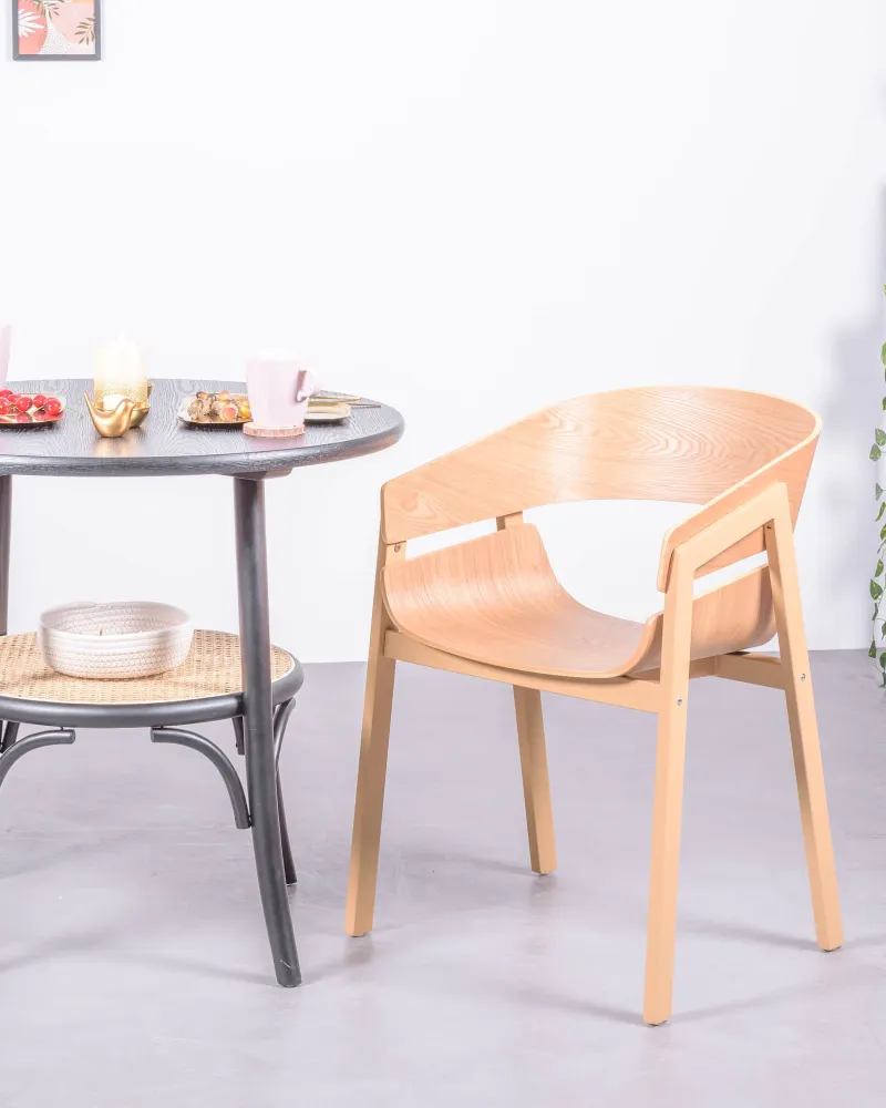 Silla de comedor en madera de fresno natural | 5 años de garantía