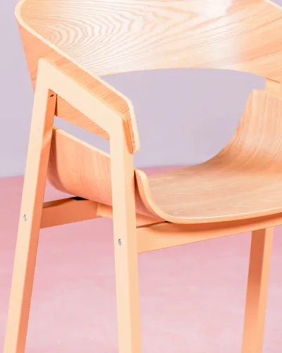 Chaise de salle à manger en bois de frêne naturel | 5 ans de garantie