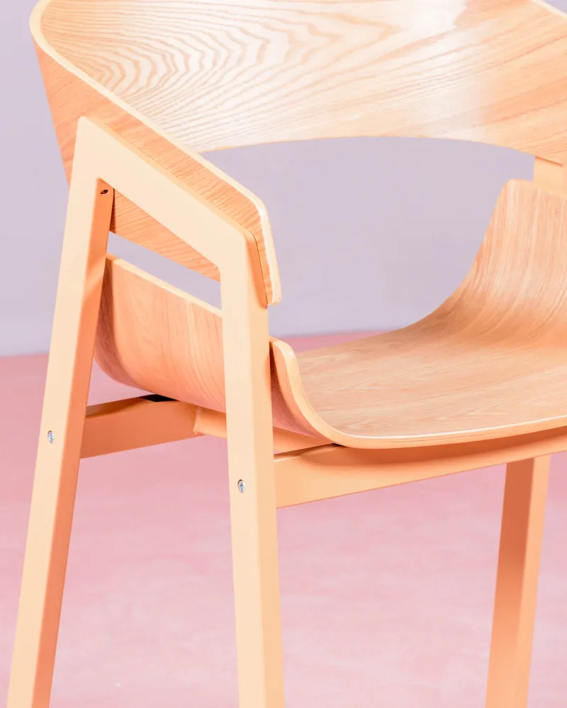 Chaise de salle à manger en bois de frêne naturel | 5 ans de garantie