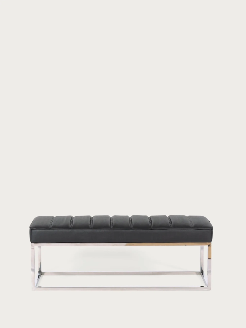 Panca di design rivestita in similpelle con acciaio cromato - Torino NEST DREAM - 1