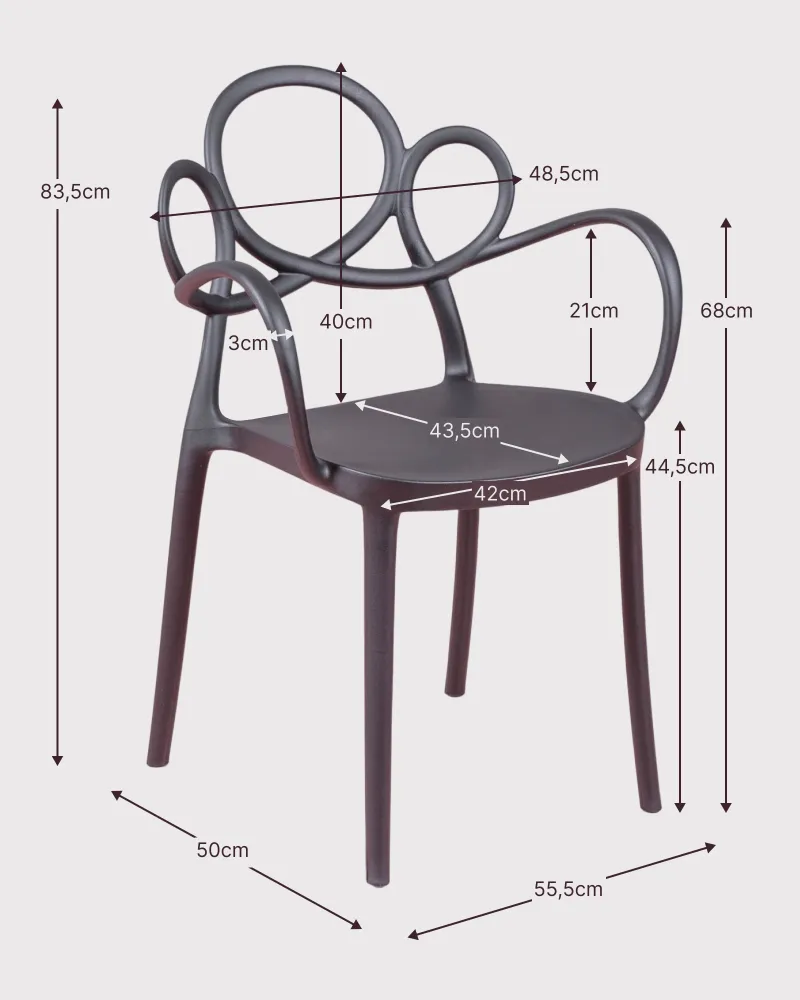 Cadeira de design Dream com braços adequados para uso ao ar livre | Nest Dream