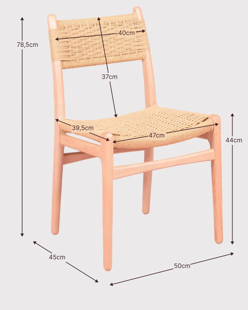 Liam Nordic stol i bokträ | Modern och elegant design