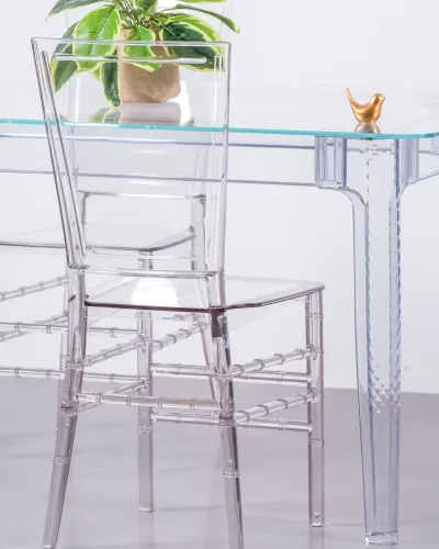 Designer chair in transparent polycarbonate | Dining room chairs