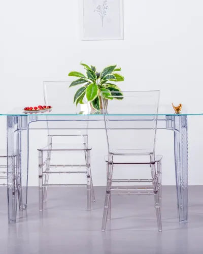 Designer chair in transparent polycarbonate | Dining room chairs