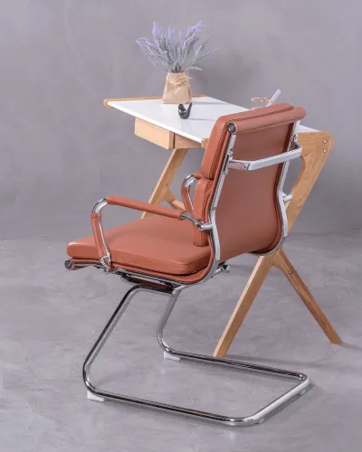 Soft Pad office chair with fixed base | Upholstered in leatherette | Free shipping