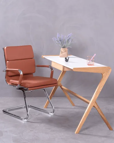 Soft Pad office chair with fixed base | Upholstered in leatherette | Free shipping