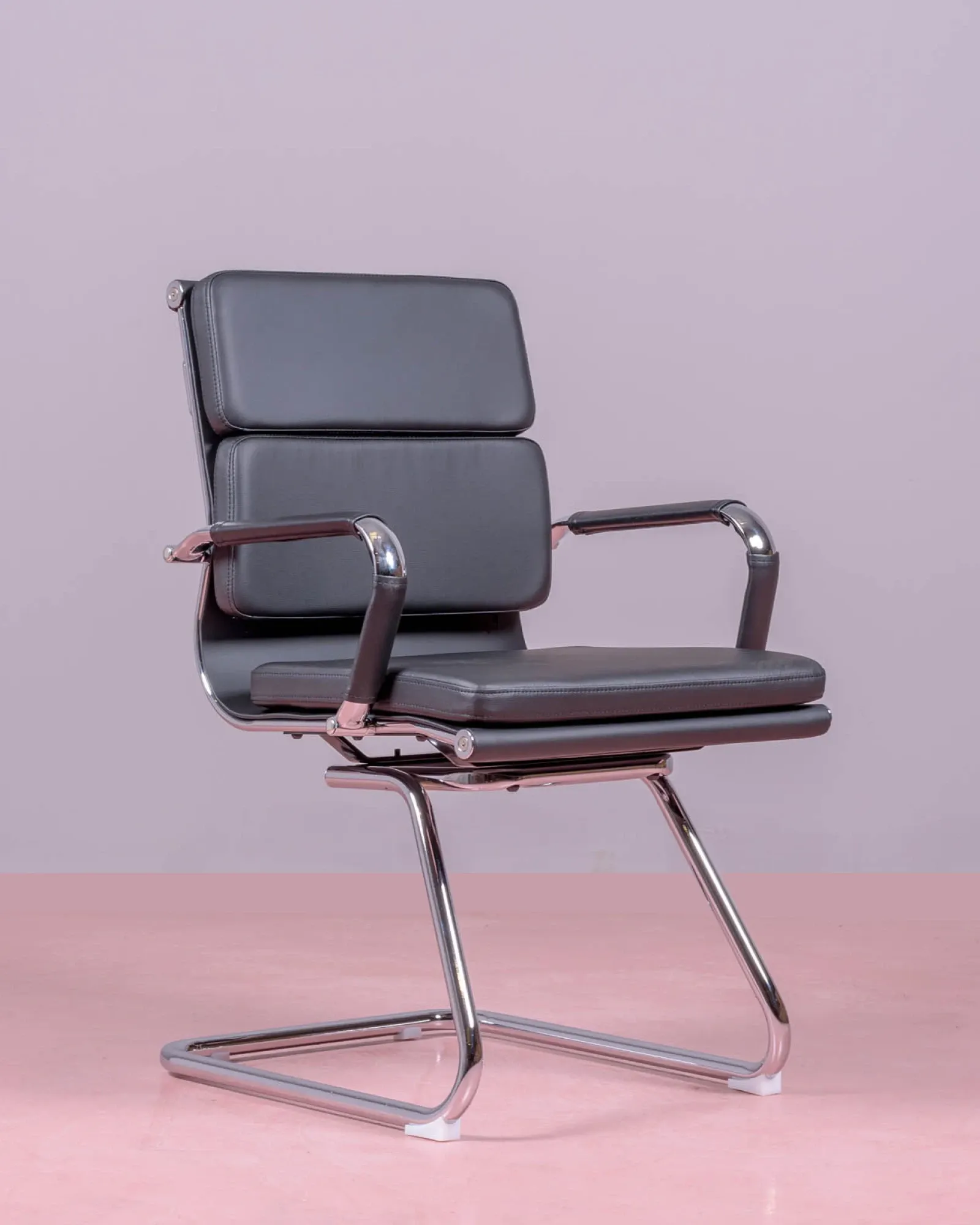 Soft Pad office chair with fixed base | Upholstered in leatherette | Free shipping