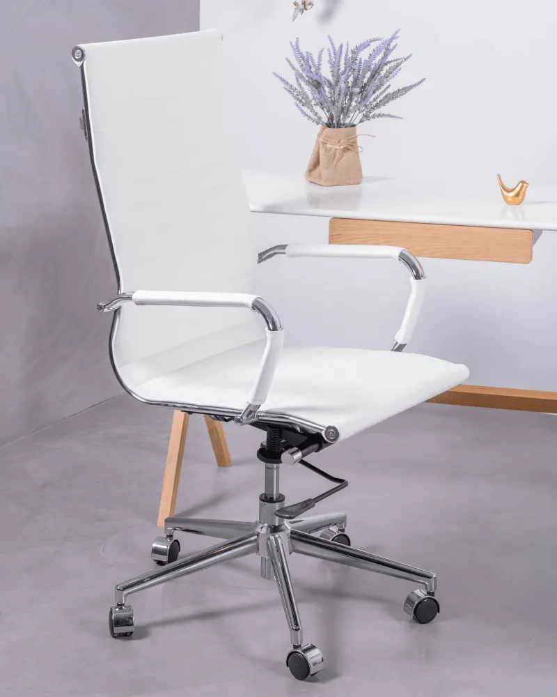 Office chair with high back upholstered in imitation leather | Nest Dream