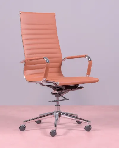 Office chair with high back upholstered in imitation leather | Nest Dream