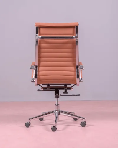 Office chair with high back upholstered in imitation leather | Nest Dream