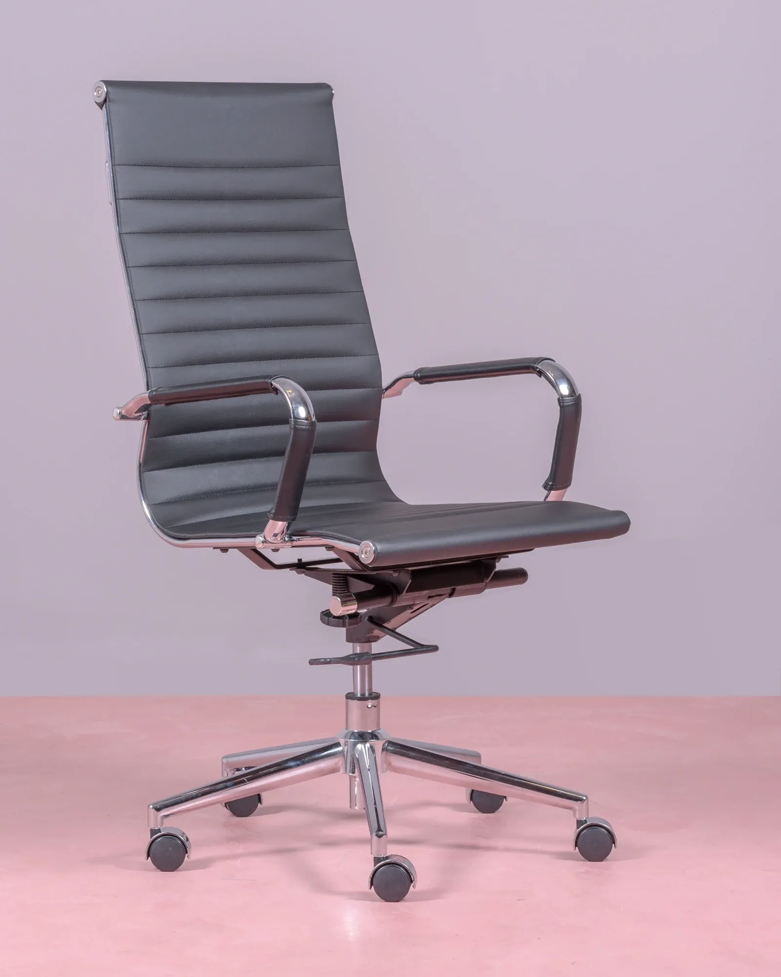 Office chair with high back upholstered in imitation leather | Nest Dream