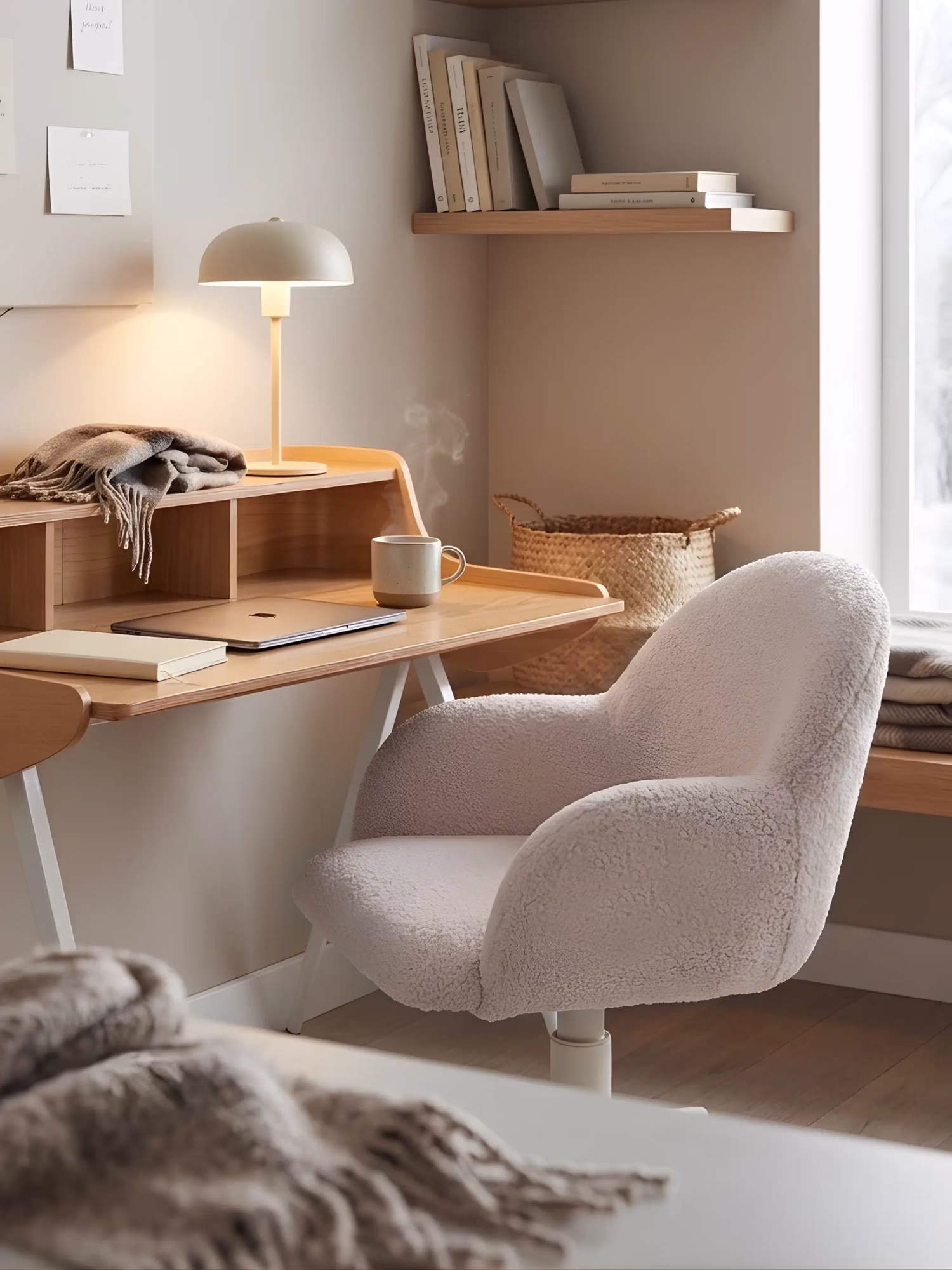 Minimalistischer Bürostuhl aus Samtstoff - Notorius NEST DREAM - 1