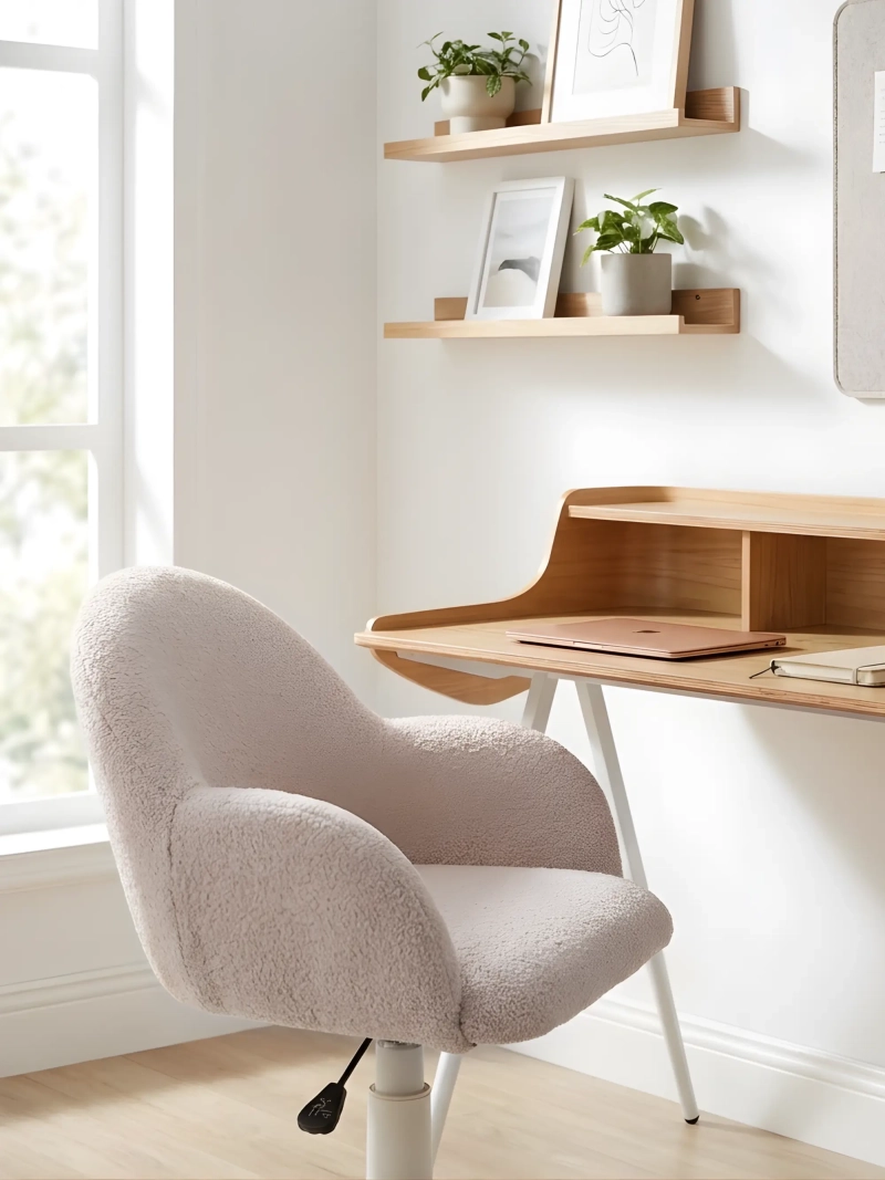 Minimalist office chair in velvet fabric - Notorius NEST DREAM - 4