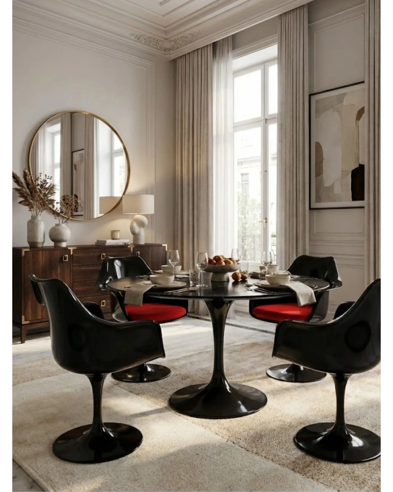 Marquina rundt spisebord med høj bordplade i marmor (120 cm) - Stratus NEST DREAM - 4