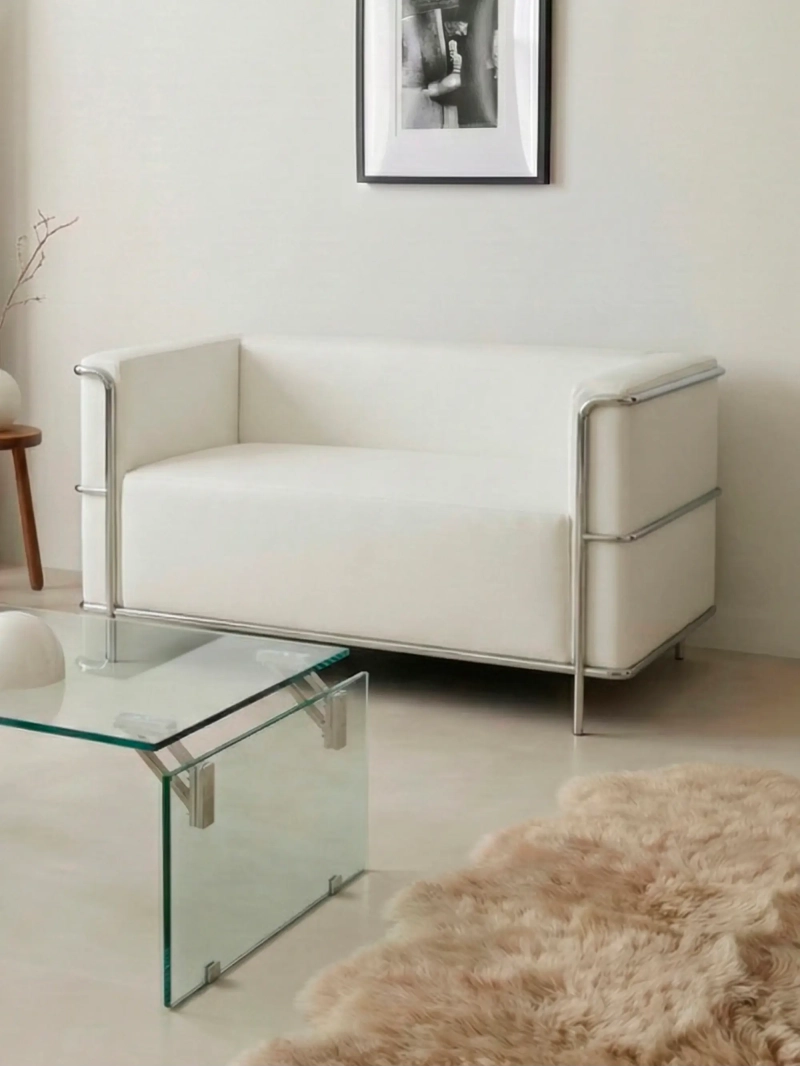 2-seater sofa in eco-leather with stainless steel frame - Torino NEST DREAM - 26
