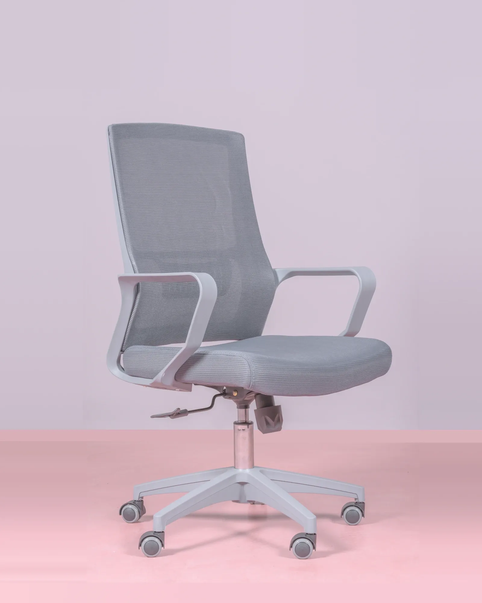 Chaise de bureau ergonomique à roulettes en gris | 5 ans de garantie