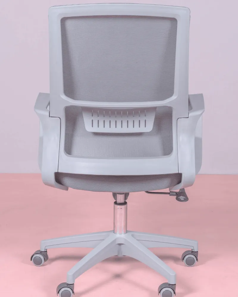 Chaise de bureau ergonomique à roulettes en gris | 5 ans de garantie