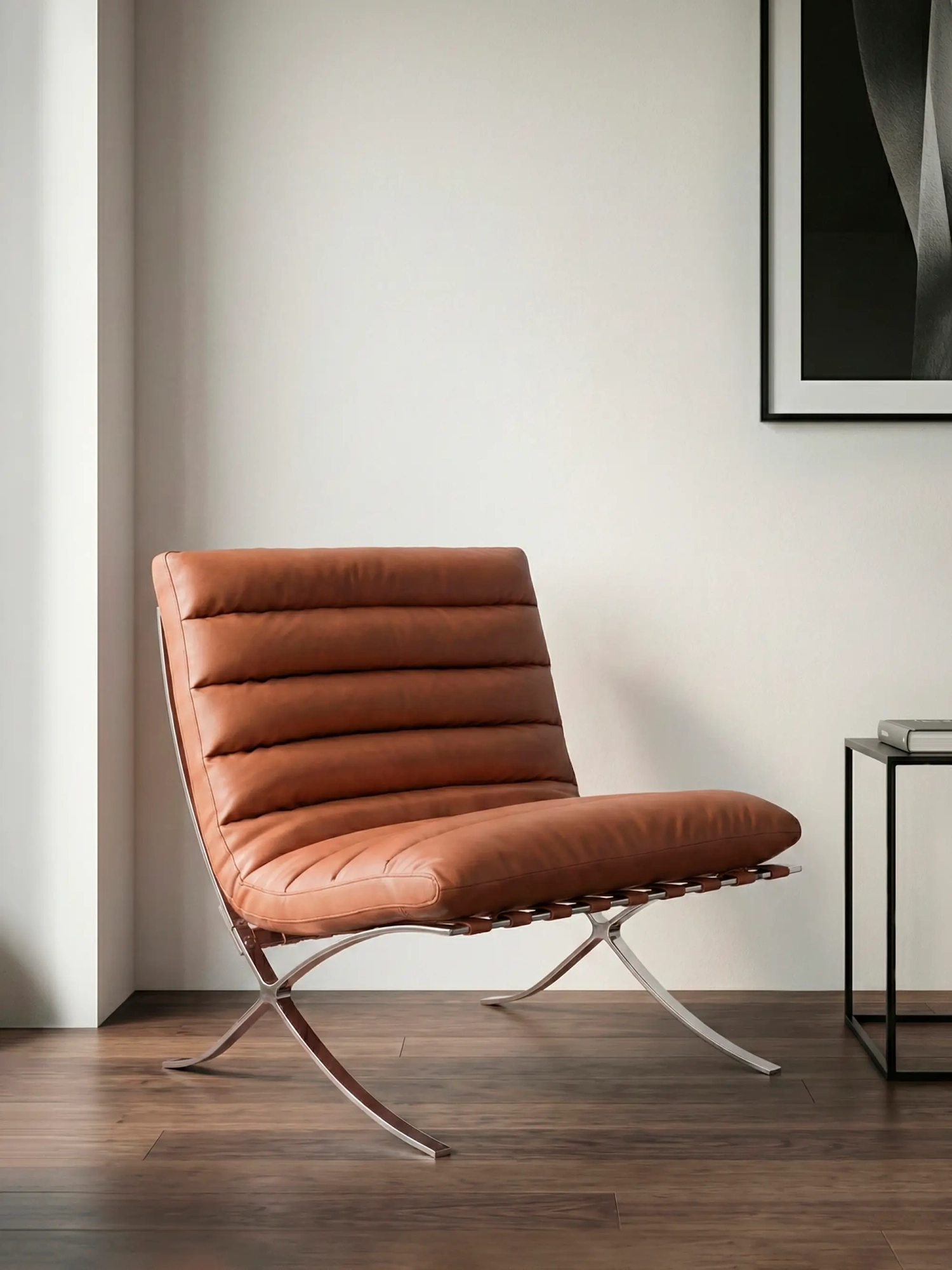 Fotoliu de design din oțel inoxidabil și piele sintetică - Torino NEST DREAM - 9