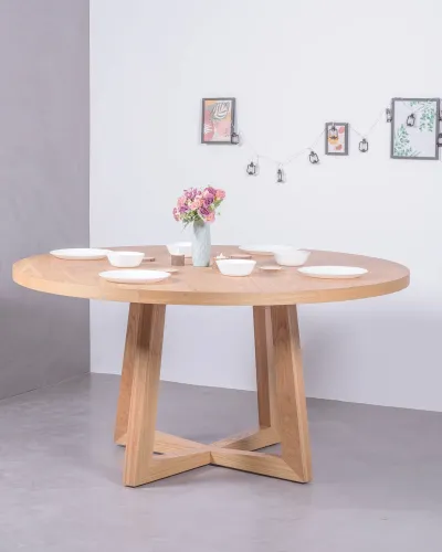 Table à manger Soho 150 cm en frêne naturel | Livraison gratuite et garantie de 5 ans