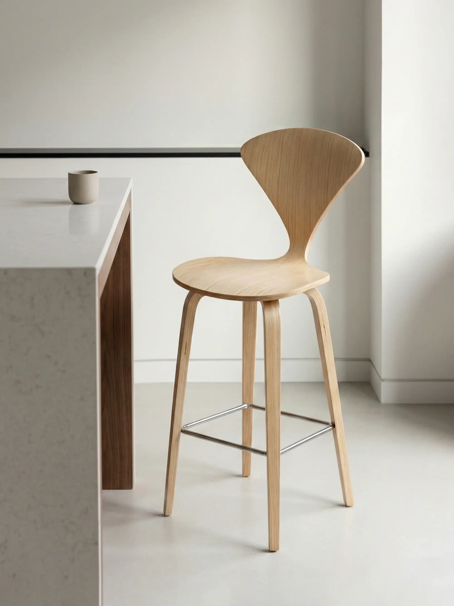 Taburet de bucătărie scandinav din lemn curbat (65cm) - Cherner NEST DREAM - 7
