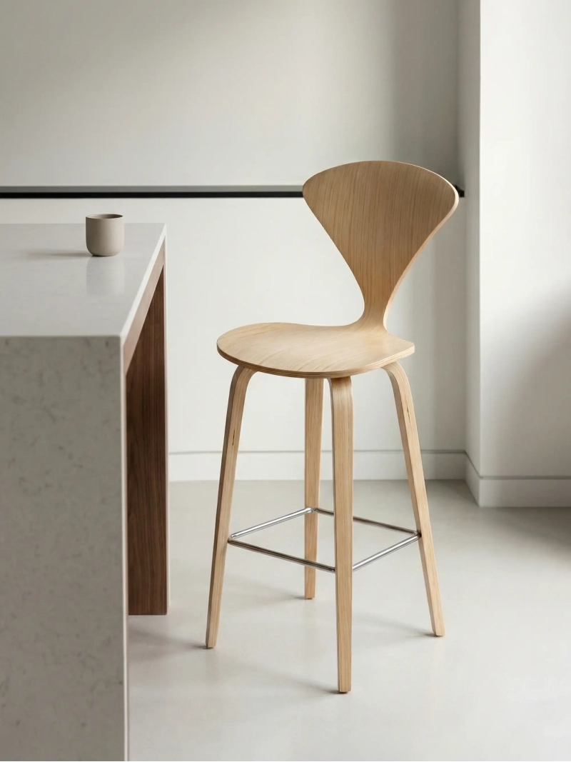 Taburet de bucătărie scandinav din lemn curbat (65cm) - Cherner NEST DREAM - 7