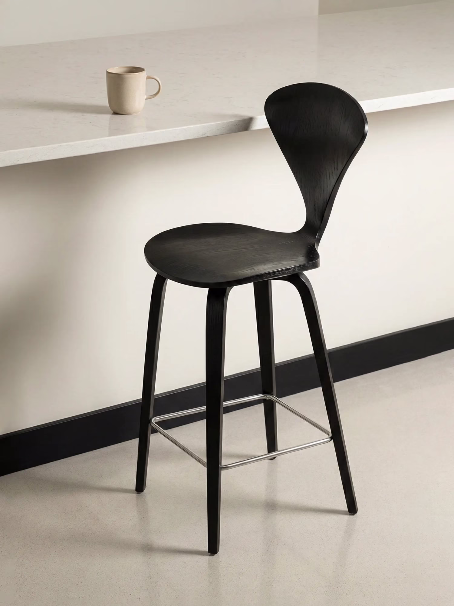 Taburet de bucătărie scandinav din lemn curbat (65cm) - Cherner NEST DREAM - 13