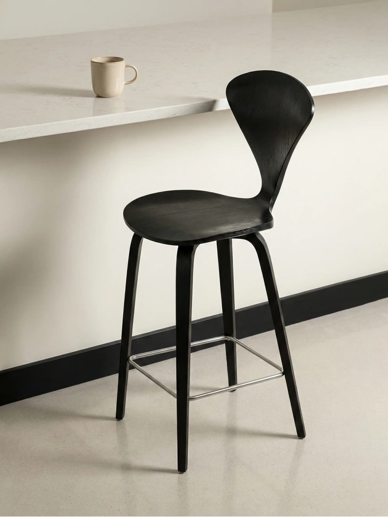 Taburete de cocina escandinavo de madera curvada (65cm) - Cherner NEST DREAM - 13