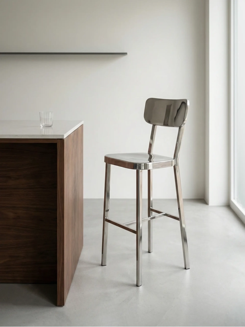 Taburete alto de acero inoxidable - Delawere NEST DREAM - 1