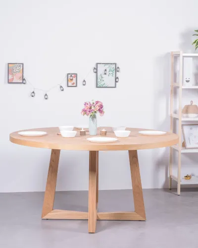 Table à manger Soho 150 cm en frêne naturel | Livraison gratuite et garantie de 5 ans