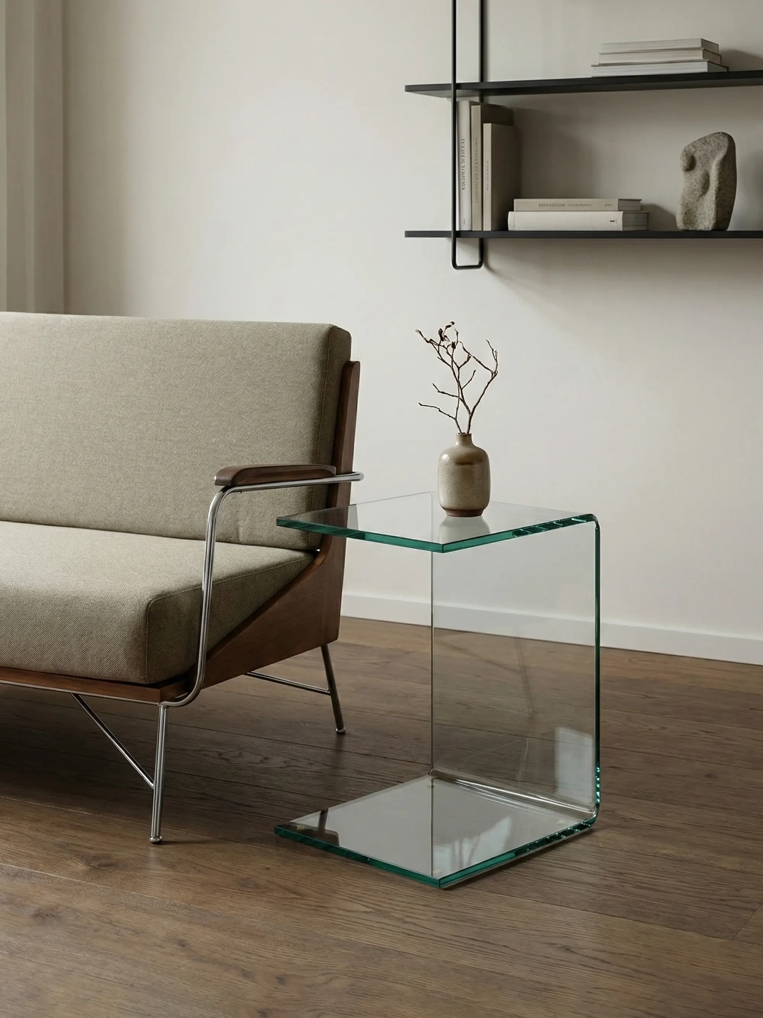 Bijzettafel van gehard glas voor sofa - Ice NEST DREAM - 1