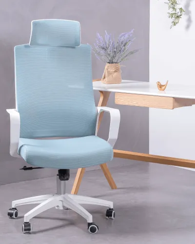 Mesh ergonomic office chair with headrest | 5 years warranty