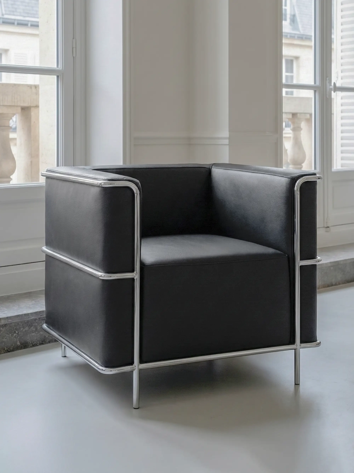Kubisk designfåtölj i italienskt läder - Torino NEST DREAM - 1