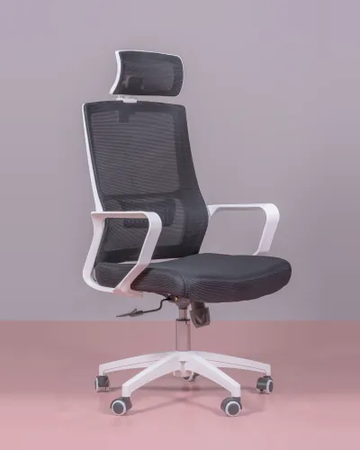 Mesh ergonomic office chair with headrest | 5 years warranty