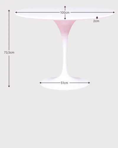 Design Tulip Strato table in 100cm | Free Shipping | Nest Dream