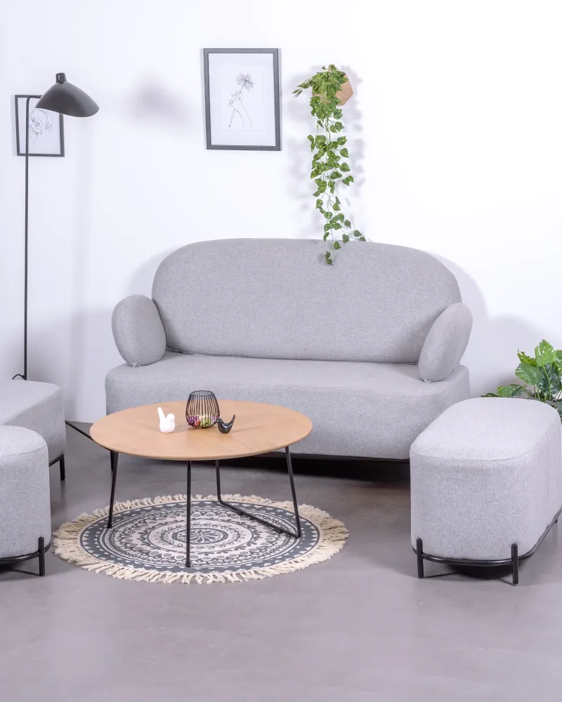 2-seater sofa with minimalist design with armrests | Clair Collection