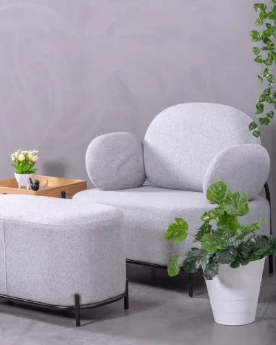 Canapea 1 loc cu design minimalist și cotiere - Colecția Clair Nest Dream