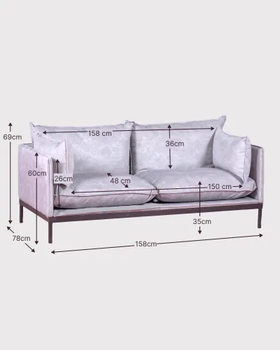 Skyline Sofa 5-personers sofa i polyester - Gratis forsendelse :) Nest Dream