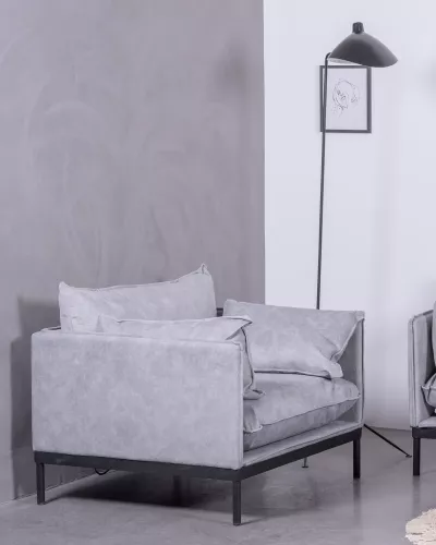 Reposapiés para el sofá de diseño minimalista Clair - Nest Dream - Gris