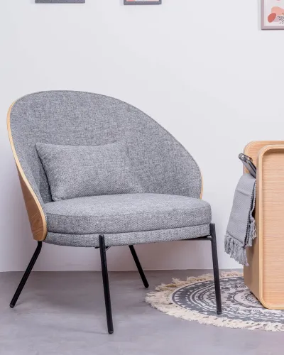 Sillón rústico con madera de fresno natural | Decoración rústica