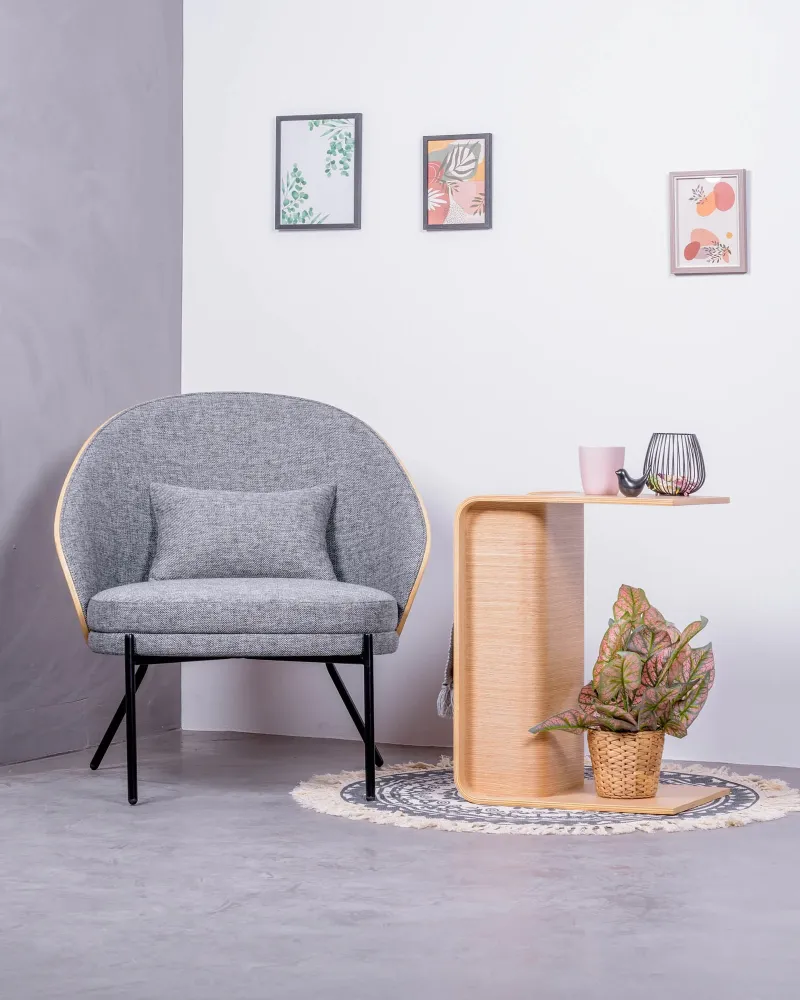 Fauteuil rustique en bois de frêne naturel | Décoration rustique