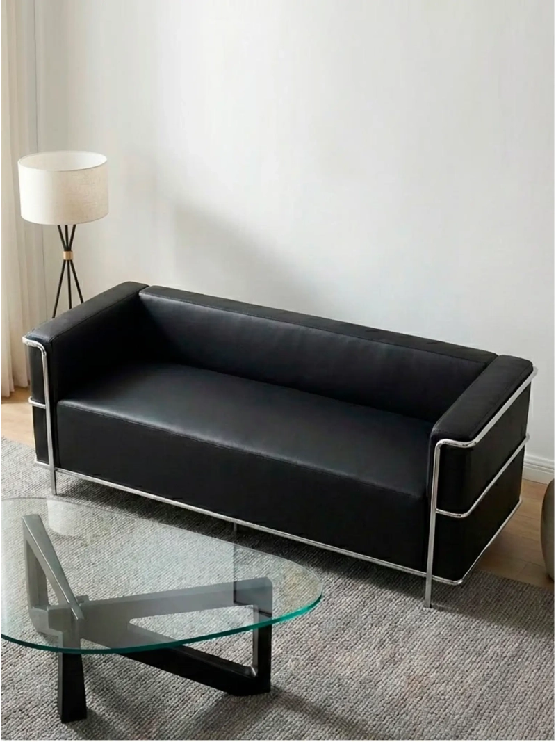 canapea italiană cu 3 locuri din piele cu structură din oțel inoxidabil - Torino NEST DREAM - 1
