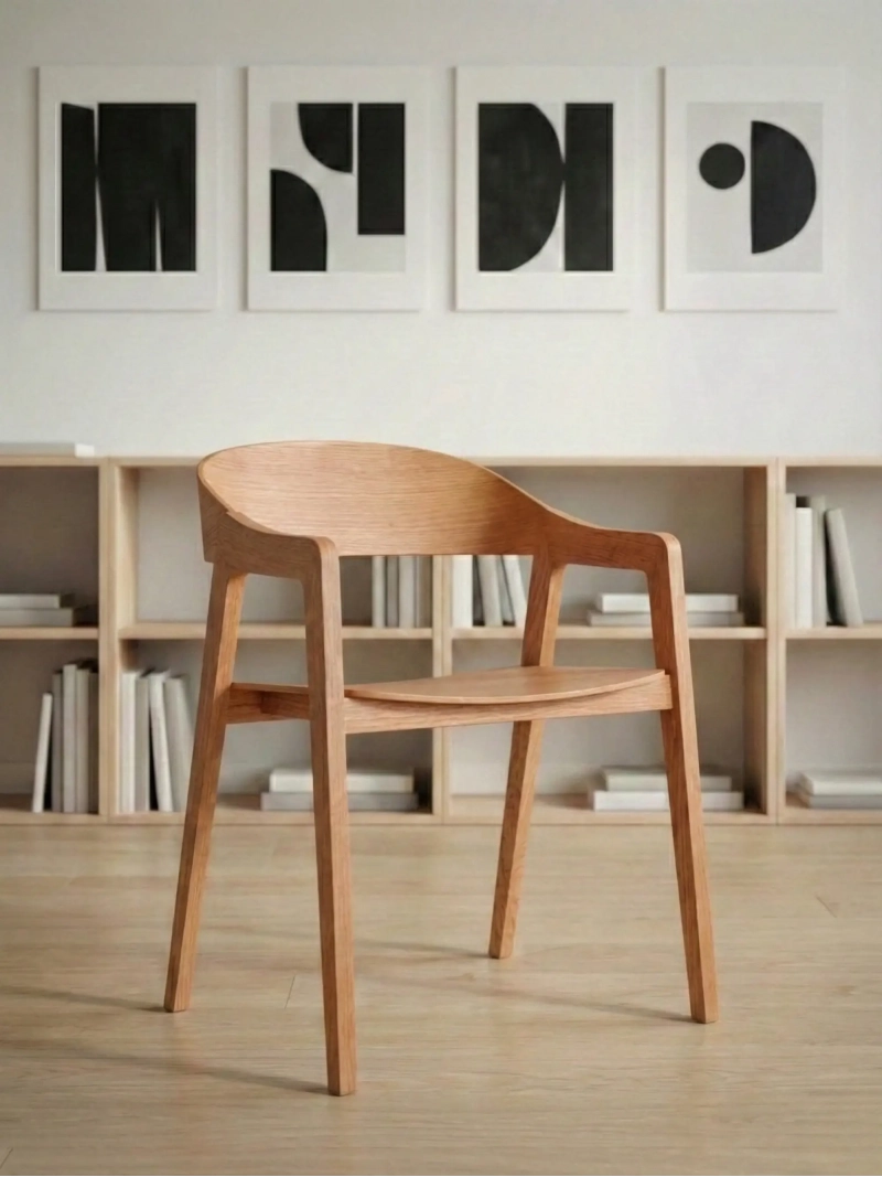 Chaise de salle à manger scandinave en bois de chêne - Soho NEST DREAM - 1