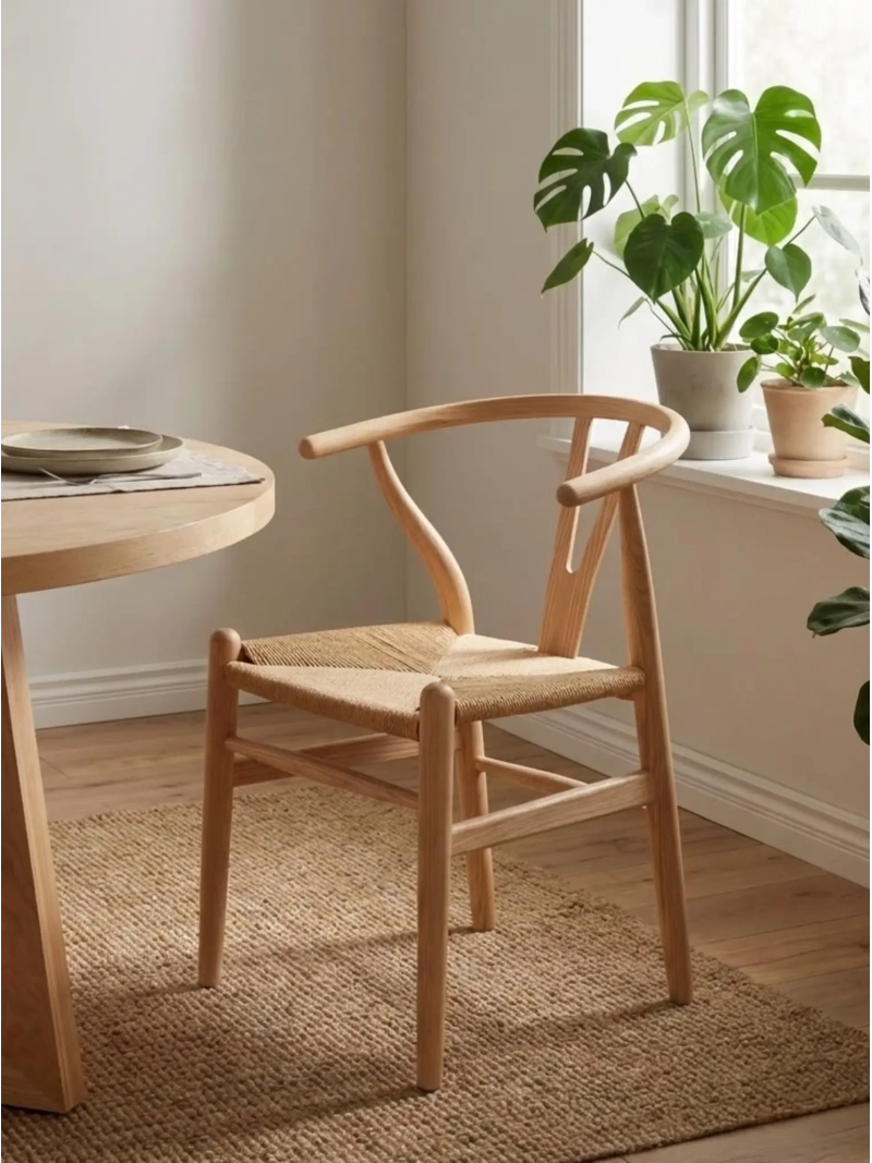 Scandinavian Ash Wood and Eco-friendly Cord Chair - Wish NEST DREAM - 1
